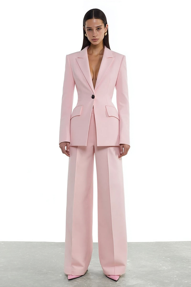 Load image into Gallery viewer, 2 Piece Light Pink Single Breasted Peak Lapel Prom Suits