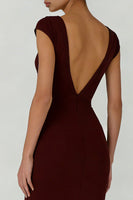 Load image into Gallery viewer, Cabernet V Neck Mermaid Backless Long Formal Dress