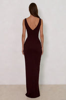 Load image into Gallery viewer, Cabernet Backless Mermaid V Neck Long Formal Dress