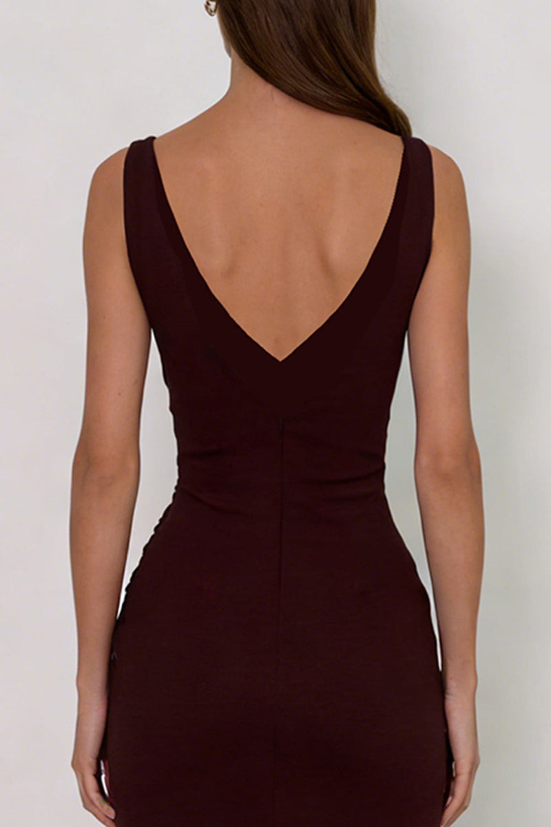 Load image into Gallery viewer, Cabernet Backless Mermaid V Neck Long Formal Dress