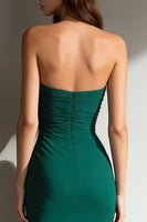 Load image into Gallery viewer, Dark Green Mermaid Sweetheart Long Formal Dress with Ruffles
