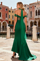 Load image into Gallery viewer, Sparkly Dark Green Beaded Mermaid Long Corset Prom Dress
