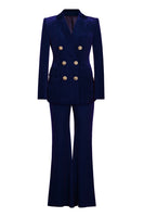 Load image into Gallery viewer, 2 Piece Dark Red Double Breasted Peak Lapel Women Business Suits