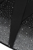 Load image into Gallery viewer, Sparkly Black Beaded Peak Lapel Women Prom Blazer with Sleeves