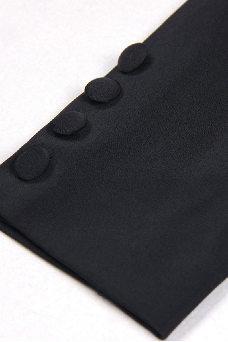 Load image into Gallery viewer, Black Sparkly Shawl Lapel Women Prom Blazer with Bows