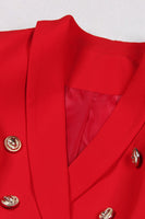 Load image into Gallery viewer, Double Breasted Red Shawl Lapel Women Prom Blazer