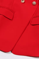 Load image into Gallery viewer, Double Breasted Red Shawl Lapel Women Prom Blazer