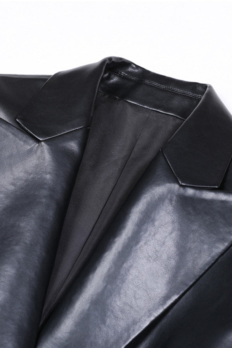 Load image into Gallery viewer, Peak Lapel Black Single Breasted Women Prom Jacket