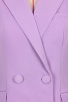 Load image into Gallery viewer, 3 Piece Purple Double Breasted Peak Lapel Women Business Suits