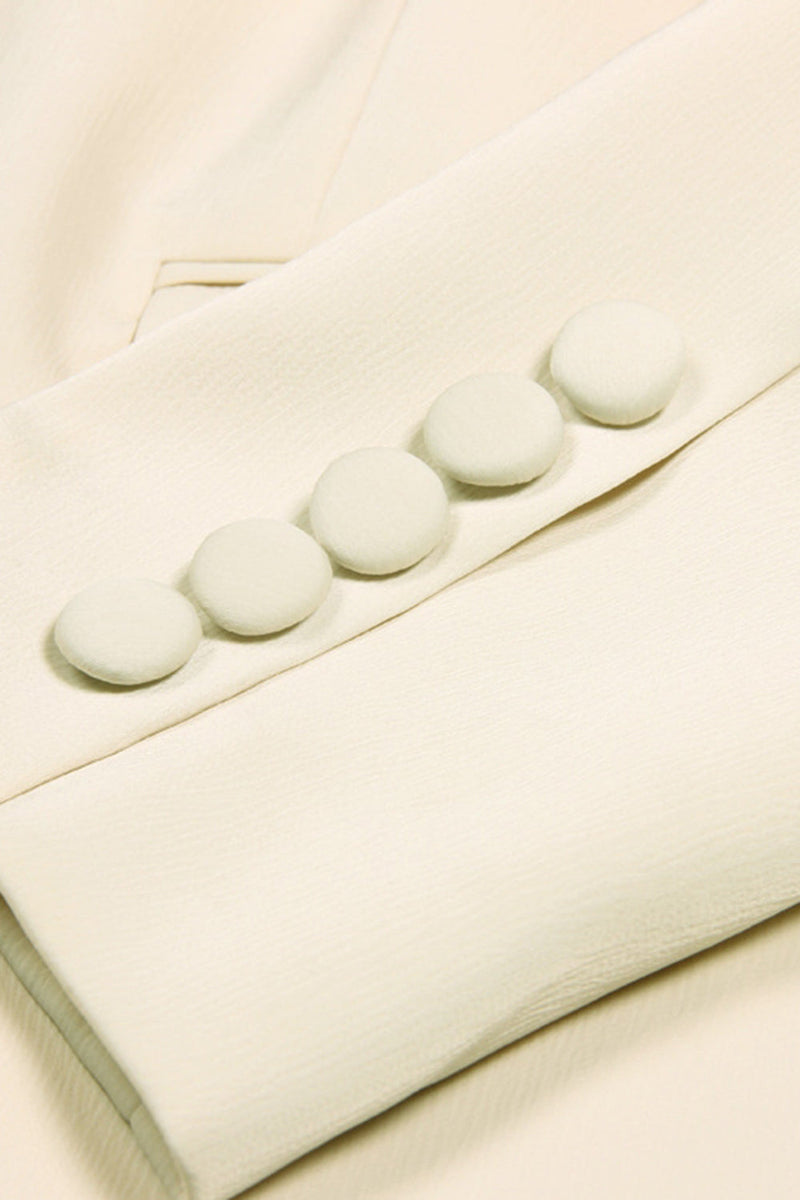 Load image into Gallery viewer, Ivory 2 Piece Notched Lapel Business Suits with Sash