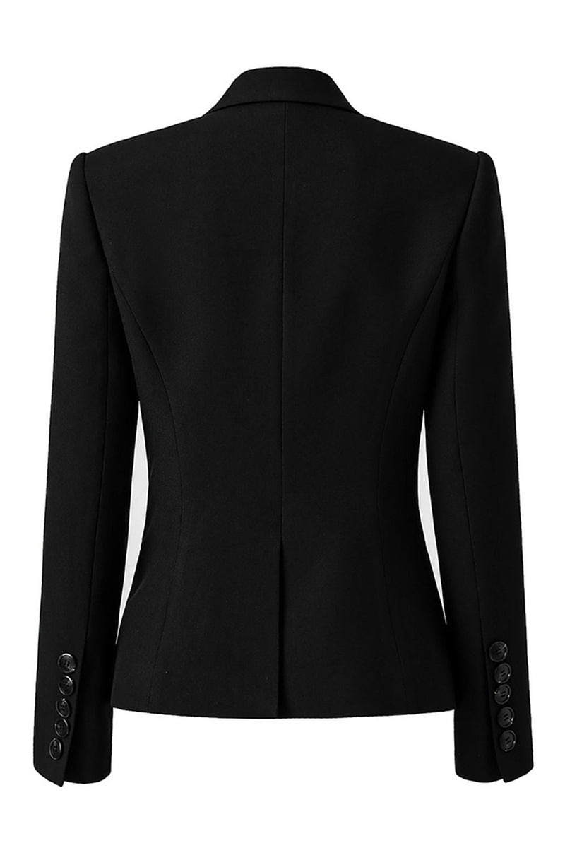 Load image into Gallery viewer, Sparkly Black Peak Lapel Single Breasted Beaded Women Prom Blazer