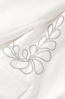 Load image into Gallery viewer, Floral White Peak Lapel Beaded Women Prom Blazer