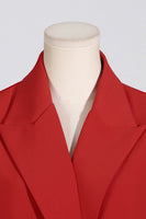 Load image into Gallery viewer, Red Peak Lapel Women Prom Blazer with Bow