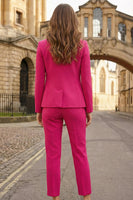 Load image into Gallery viewer, Fuchsia 2 Piece Slim Fit Long Business Suits