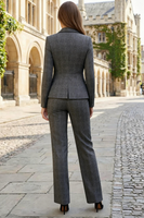 Load image into Gallery viewer, 2 Piece Dark Grey Striped Single Breasted Notched Lapel Business Suits