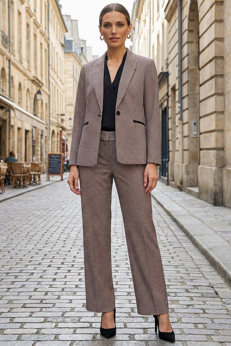 Load image into Gallery viewer, Grey Stripe Single Breasted 2 Piece Peak Lapel Business Suits