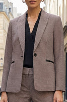 Load image into Gallery viewer, Grey Stripe Single Breasted 2 Piece Peak Lapel Business Suits
