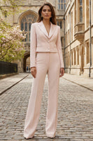 Load image into Gallery viewer, Light Pink 2 Piece Peak Lapel Single Breasted Business Suits