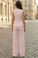 Load image into Gallery viewer, 2 Piece Round Neck Ivory Business Suits with Buttons