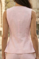 Load image into Gallery viewer, 2 Piece Round Neck Ivory Business Suits with Buttons