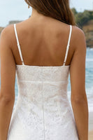 Load image into Gallery viewer, Simple Ivory Lace Bodycon Spaghetti Straps Short Graduation Dress