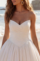 Load image into Gallery viewer, Ivory A Line Sweetheart Short Bridal Shower Dress with Cape