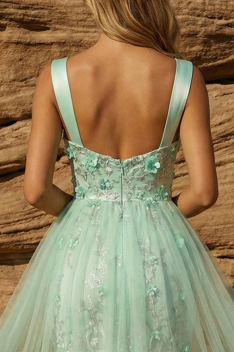 Load image into Gallery viewer, Floral Green Bodycon Corset Short Prom Dress with Cape