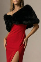 Load image into Gallery viewer, Elegant Red Mermaid One Shoulder Long Formal Dress with Slit