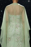 Load image into Gallery viewer, Green Corset Mermaid Ruffled Strapless Long Floral Prom Dress with Slit