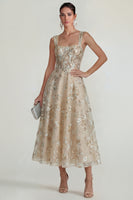 Load image into Gallery viewer, Pink Floral Square Neck Corset A Line Maxi Formal Dress