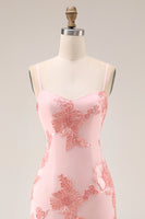 Load image into Gallery viewer, Yellow Spaghetti Straps Long Floral Mermaid Ruffled Prom Dress with Slit
