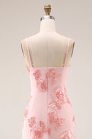 Load image into Gallery viewer, Yellow Spaghetti Straps Long Floral Mermaid Ruffled Prom Dress with Slit