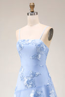 Load image into Gallery viewer, Yellow Tiered Ruffled Floral Spaghetti Straps Long A Line Prom Dress