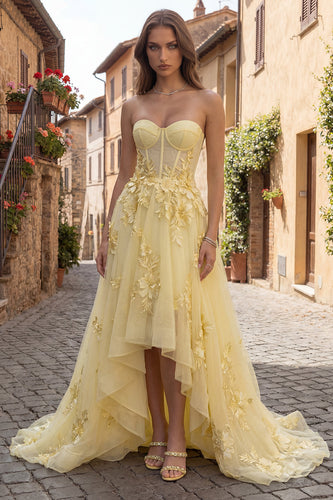 Gown Prom Dress High Low Tulle Skirt 2019 Two Pieces Champagne Prom Dresses Long Short Prom Gown Prom Dress High Low Tulle Skirt 2019 Two Pieces Champagne Prom Dresses Long Short Prom