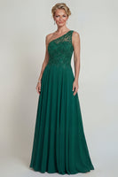 Load image into Gallery viewer, Dark Green Sparkly Long Beaded A Line Evening Dress