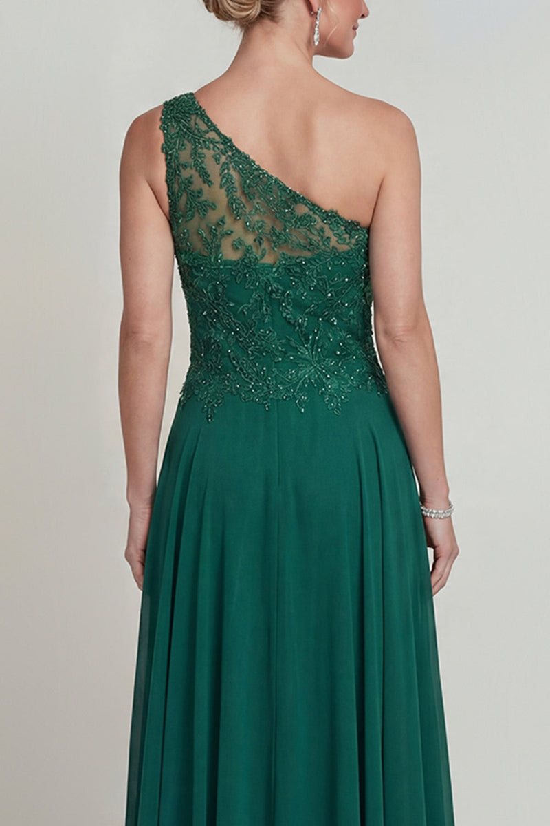 Load image into Gallery viewer, Dark Green Sparkly Long Beaded A Line Evening Dress