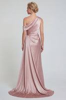 Load image into Gallery viewer, Blush Long Mermaid One Shoulder Evening Dress with Side Cape