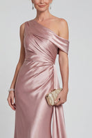 Load image into Gallery viewer, Blush Long Mermaid One Shoulder Evening Dress with Side Cape