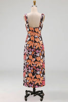 Load image into Gallery viewer, Black Floral Jacquard Sheath Long Prom Dress with Slit