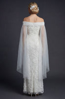 Load image into Gallery viewer, Sparkly White Off the Shoulder Mermaid Beaded Maxi Floral Boho Wedding Dress