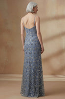 Load image into Gallery viewer, Twilight Mermaid Spaghetti Straps Floral Long Mother of the Bride Dress with Cape