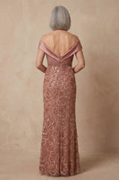 Load image into Gallery viewer, Sparkly Desert Rose Mermaid Floral Beaded Long Mother of the Bride Dress
