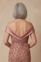 Load image into Gallery viewer, Sparkly Desert Rose Mermaid Floral Beaded Long Mother of the Bride Dress