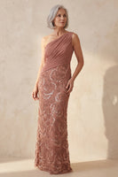 Load image into Gallery viewer, Floral Desert Rose Long Mother of the Bride Dress with Beading