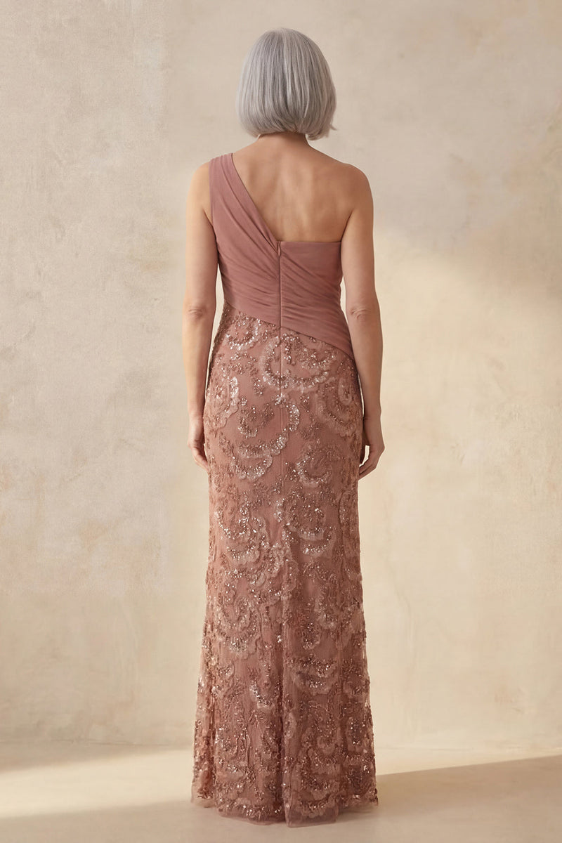 Load image into Gallery viewer, Floral Desert Rose Long Mother of the Bride Dress with Beading