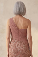 Load image into Gallery viewer, Floral Desert Rose Long Mother of the Bride Dress with Beading