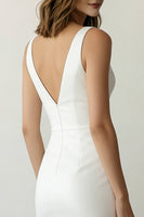 Load image into Gallery viewer, White Bodycon V Neck Short Graduation Dress
