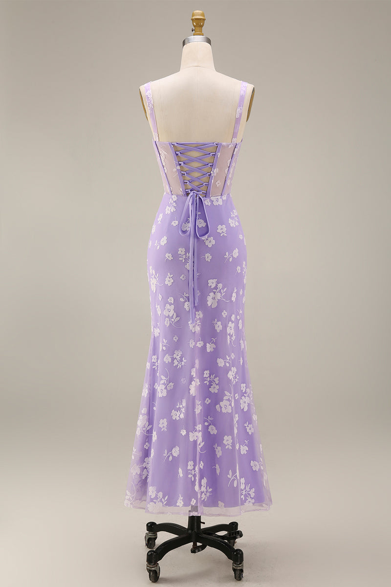 Load image into Gallery viewer, Pink Corset Mermaid Ruched Maxi Thick Straps Wedding Guest Dress