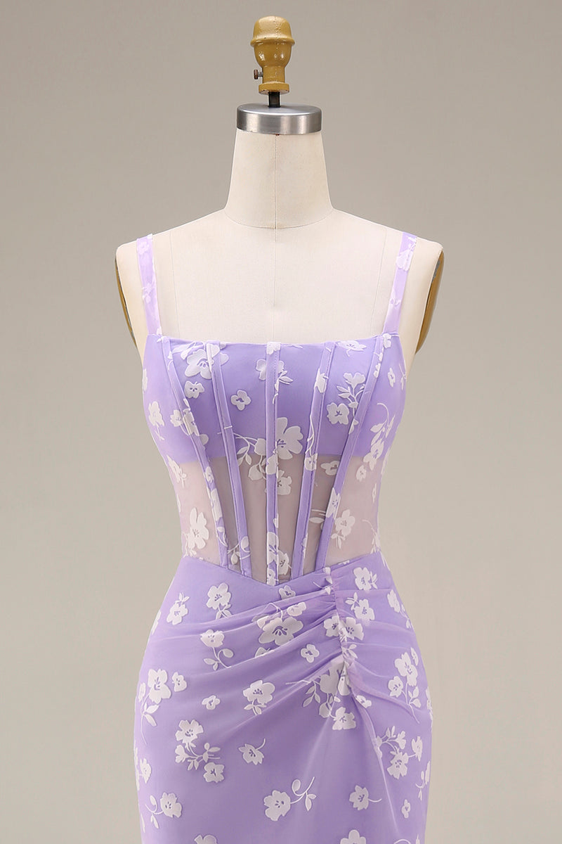 Load image into Gallery viewer, Pink Corset Mermaid Ruched Maxi Thick Straps Wedding Guest Dress