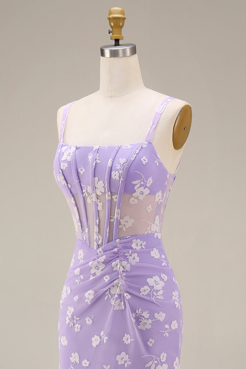 Load image into Gallery viewer, Pink Corset Mermaid Ruched Maxi Thick Straps Wedding Guest Dress